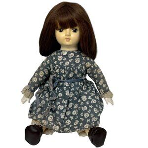 Vintage Doll Wind Up Musical Country Girl 13" Cottage Core